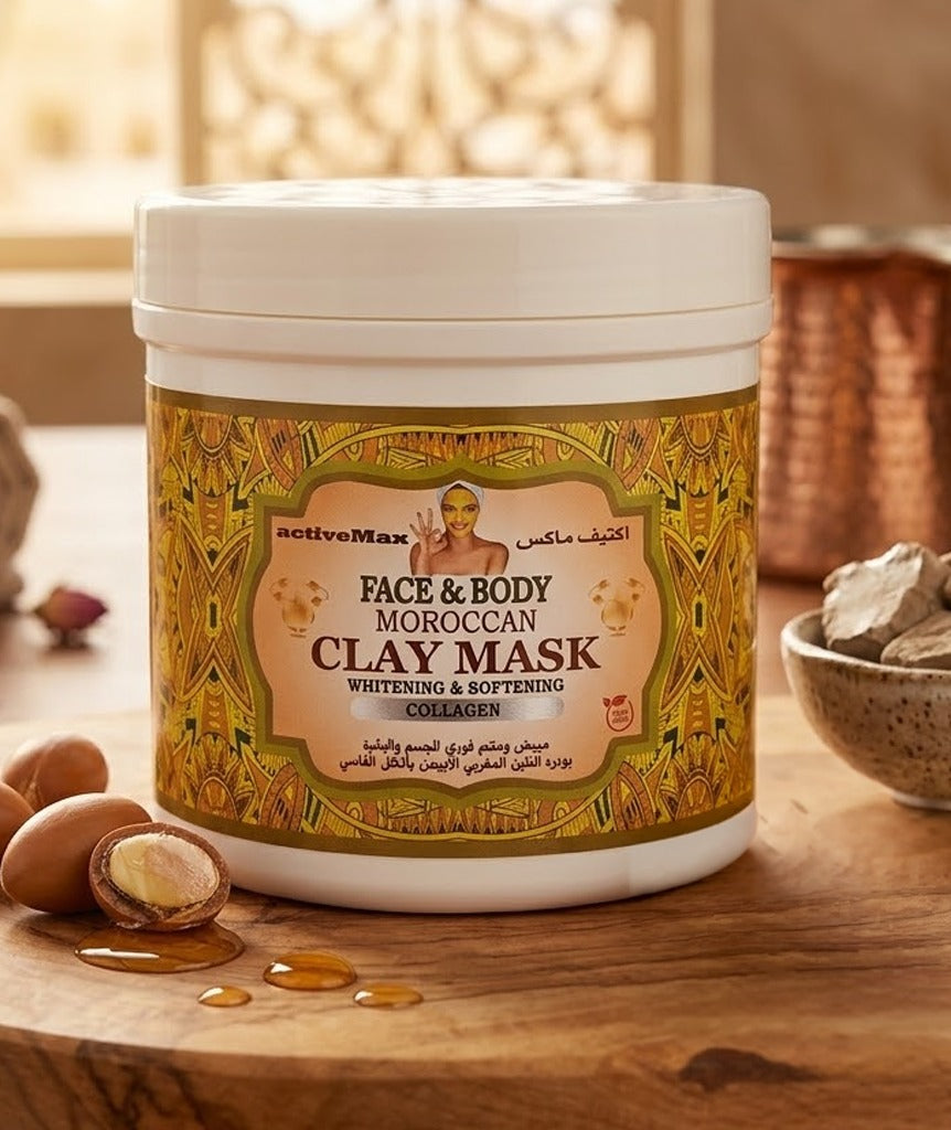 Moroccan Powder Clay Mask with Pure Collagen – 350g