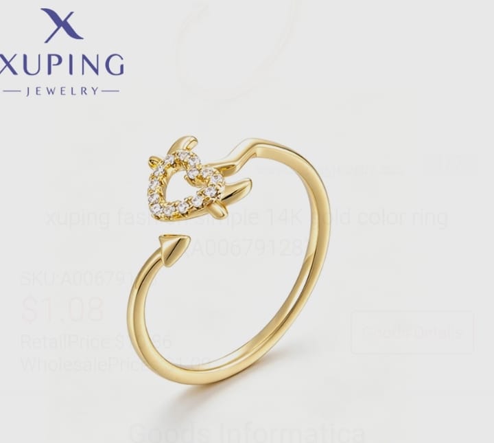 Gold-Plated Arrow Ring